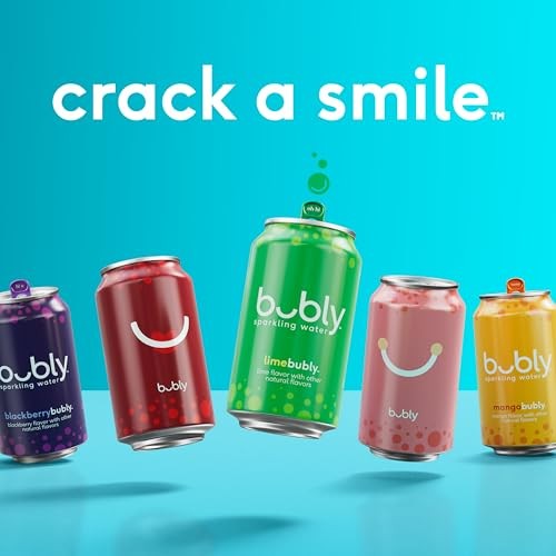 Bubly Sparkling Water, 3 Flavor Variety Pack (Bellini, Strawberry Sunset, Coconut Pineapple), Zero Sugar & Zero Calories, 12 Fl Oz Cans (Pack of 18) thumbnail