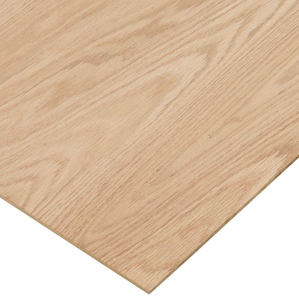 1/4 in. X 4 Ft. X 4 Ft. PureBond Red Oak Plywood Project Panel (Free Custom Cut Available)