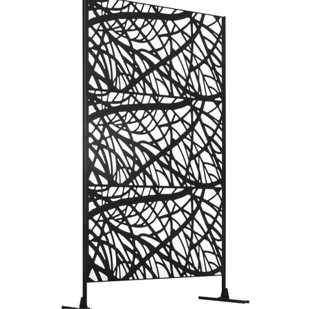 Outdoor Divider Panel | Divide Garden Path & Support Vines | Metal with Twisted Motif | Protected from Water