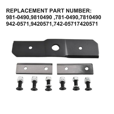 781-0490 742-0571 Chipper/Shredder Blade Kit Compatible with Mtd/Troy-Bilt for Craftsman Fit 981-0490 781-0490 942-0571 742-0571
