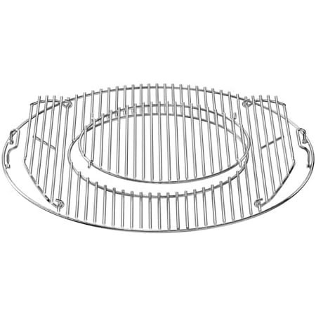 Charkettle Double-Side Hinged Cooking Grate  Gourmet BBQ System Replacement Grill Grid Compatible with Weber 8835  Performer  22  Charcoal Kettle Gril