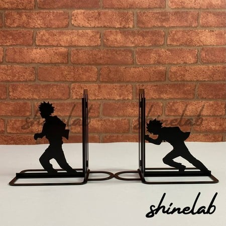 Shinelab Running Man Mental Bookends Personalized Name Bookend Gift  Office Table Bookshelf Decor 5954