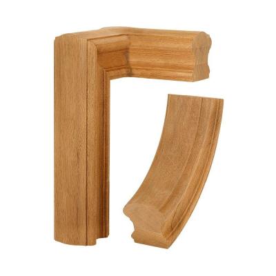 Stair Parts 7786 Unfinished Mahogany 2-Rise Right-Hand Gooseneck with Cap Hand Rail Fitting thumbnail