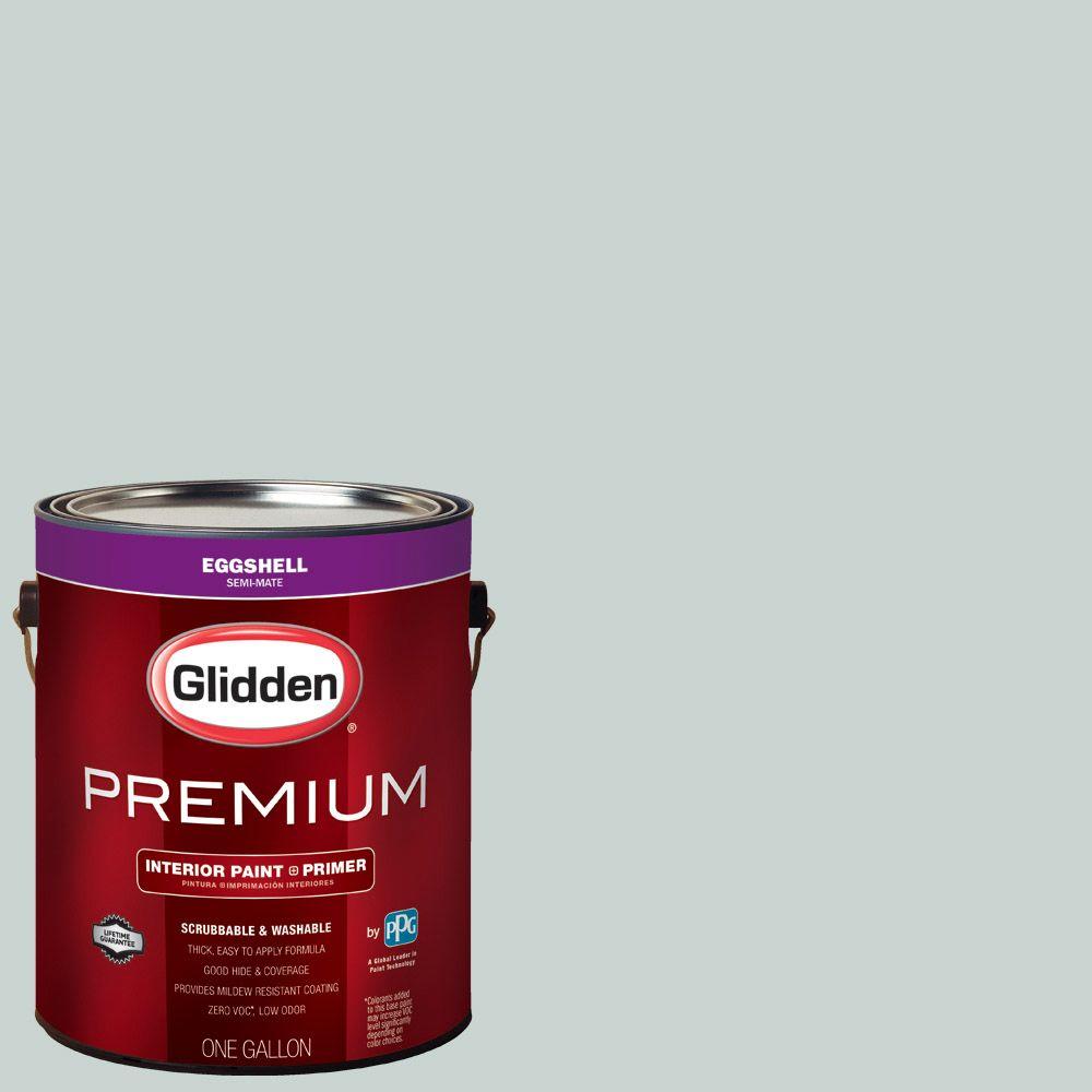 Glidden Premium 5 Gal. #HDGCN19U Grey Leaf Flat Interior Paint with Primer