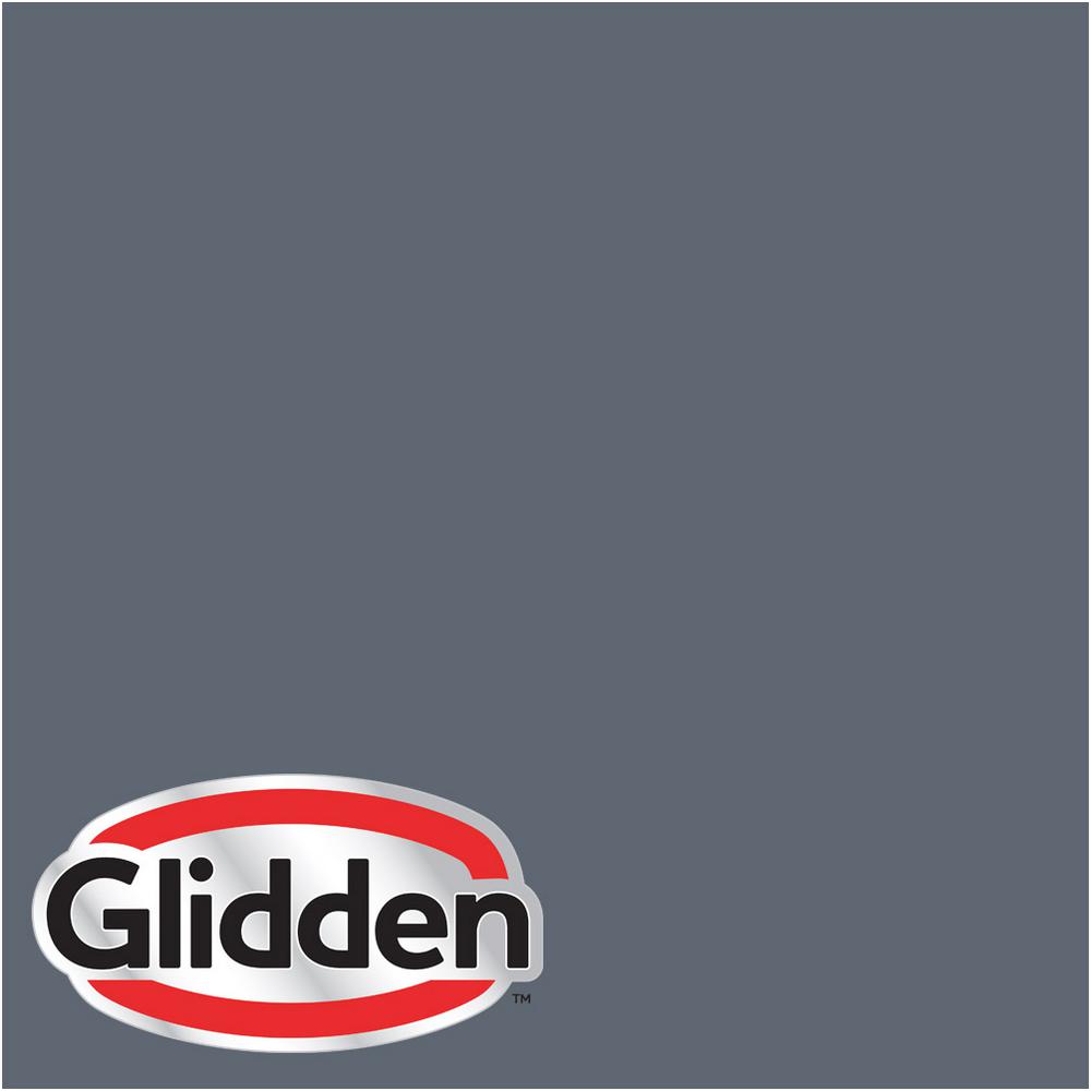 Glidden Premium 5 Gal. #HDGCN47 Blue-Grey Slate Flat Interior Paint with Primer