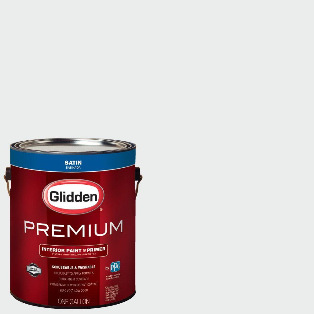 Glidden Premium 5 Gal. #HDGCN56 Drifting Snow Flat Interior Paint with Primer