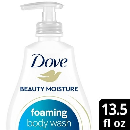 2X - Dove Beauty Deep Moisture Shower Foam Body Wash for Dry Skin - 13.5 Fl Oz