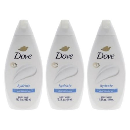 Dove Body Wash - Hydrate for Unisex - 15.2 Oz Body Wash (Pack of 3)