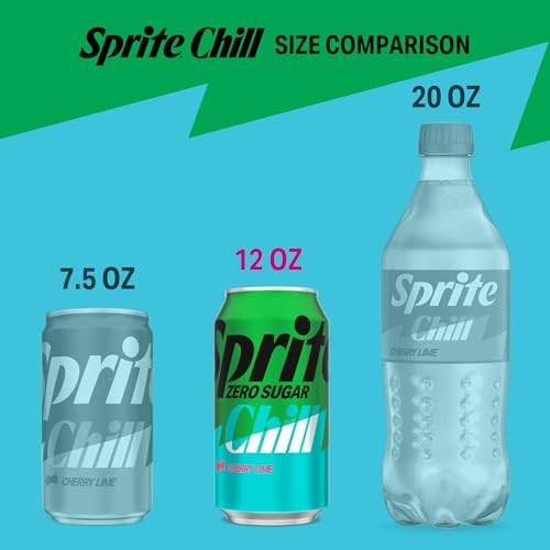 Sprite® Chill Zero Sugar Cherry Lime Natural Flavor Soda Soft Drink Cans, 12 Fl Oz, 12 Pack thumbnail