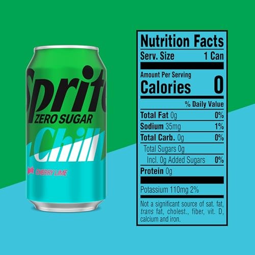 Sprite® Chill Zero Sugar Cherry Lime Natural Flavor Soda Soft Drink Cans, 12 Fl Oz, 12 Pack thumbnail