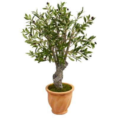 3 Ft. High Indoor Olive Artificial Tree in Terracotta Planter thumbnail