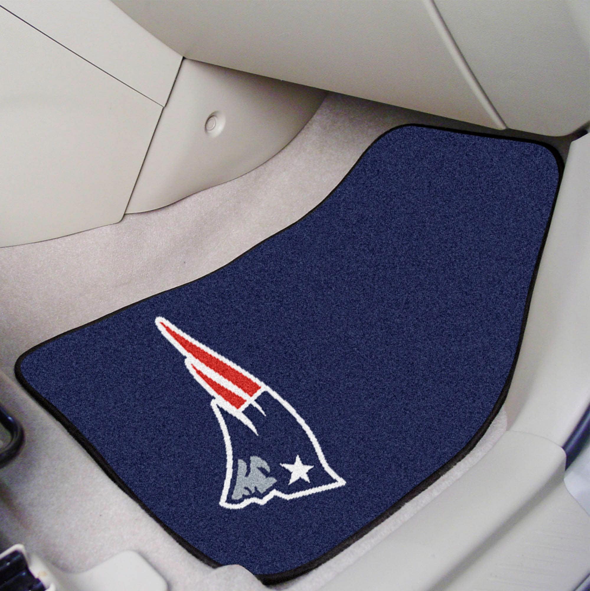 FANMATS New England Patriots Universal 2 Piece Front Carpet Floor Mats - FANMATS New England Patriots Universal 2 Piece Front Carpet Floor Mats - Prot