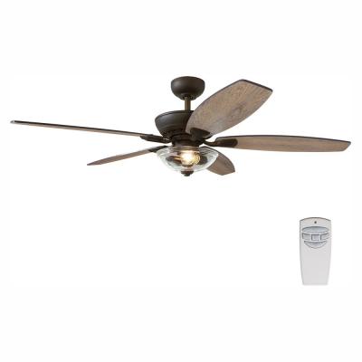 Connor 54 in. LED Bronze Dual-Mount Ceiling Fan with Light Kit and Remote Control thumbnail