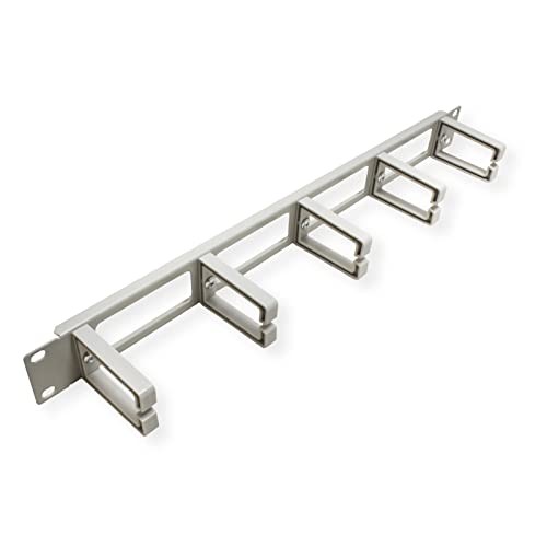 VALUE 19 Inch Front Panel, 5 Cable Eyelets Type C, Cable Grommet, RAL 7035 Light Grey thumbnail