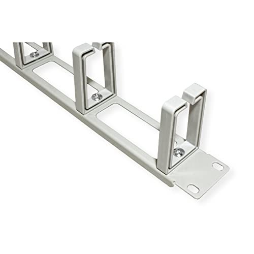VALUE 19 Inch Front Panel, 5 Cable Eyelets Type C, Cable Grommet, RAL 7035 Light Grey thumbnail
