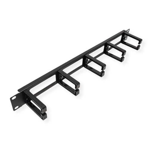 VALUE 19 Inch Faceplate, 5 Cable Eyelets Type C, Cable Grommet, RAL 9005 Jet Black thumbnail