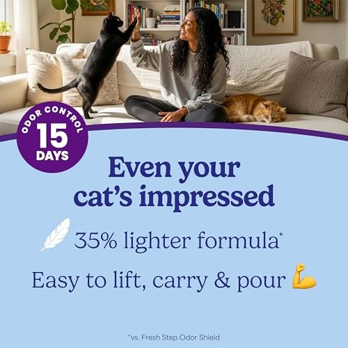 Fresh Step Odor Shield Light Weight Multi Cat Clumping Litter with Febreze Freshness  11.5 Lb thumbnail