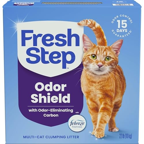 Fresh Step Odor Shield Multi Cat Clumping Litter with Febreze Freshness  22 Lb