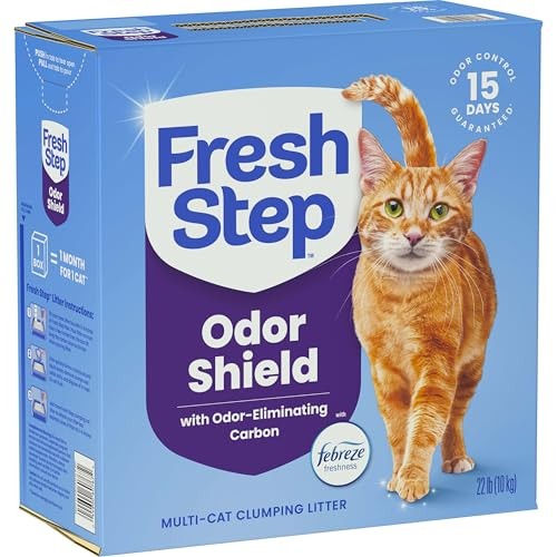 Fresh Step Odor Shield Multi Cat Clumping Litter with Febreze Freshness  22 Lb thumbnail