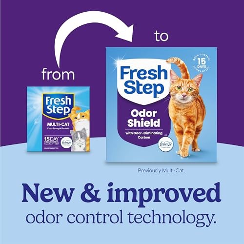 Fresh Step Odor Shield Multi Cat Clumping Litter with Febreze Freshness  22 Lb thumbnail