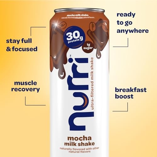 Nurri - 30g Protein Ultra Filtered Milk Shake – Mocha- Lactose Free, Low Sugar, 150 Calories, 10 Vitamins and Minerals - 11 Fl Oz, 10 Cans thumbnail
