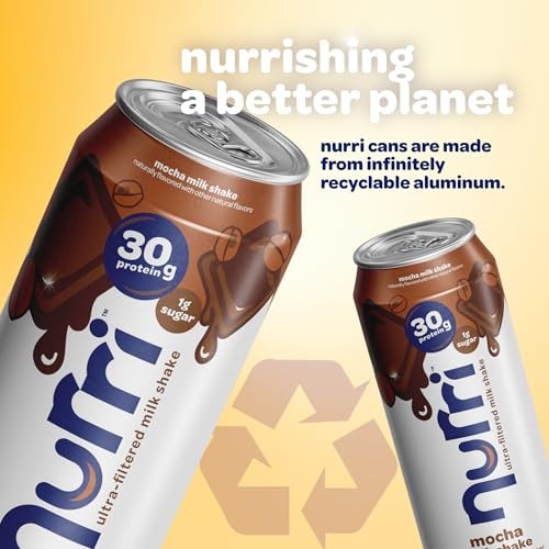 Nurri - 30g Protein Ultra Filtered Milk Shake – Mocha- Lactose Free, Low Sugar, 150 Calories, 10 Vitamins and Minerals - 11 Fl Oz, 10 Cans thumbnail