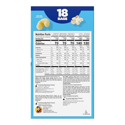 SkinnyPop Family Favorites Variety Pack, Original and White Cheddar Popcorn, Dot's Original and Honey Mustard Pretzels, Pirate's Booty Aged White Ched thumbnail