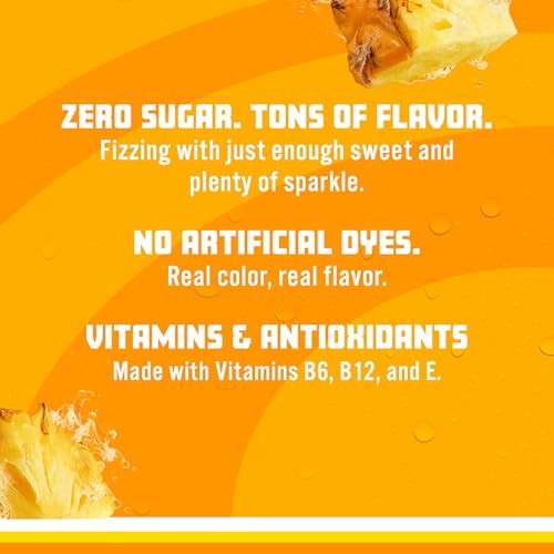 Sparkling Ice LIFESAVERS Pineapple, Zero Sugar Flavored Sparkling Water, with Vitamins and Antioxidants, Low Calorie Beverage, 17 Fl Oz Bottles (Pack  thumbnail