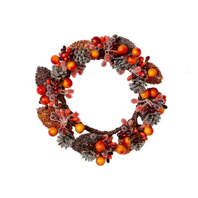 Worth Imports 6 in. Fall Berry and Candle Ring (Set of 2) thumbnail