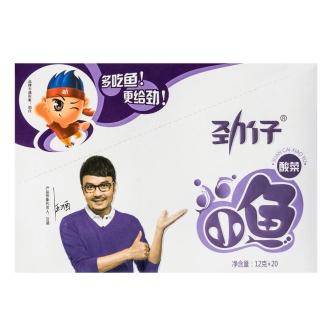 HUA WEN FOOD HUAWEN Spiced Fish Snack Sour Vegetable Flavor 240g