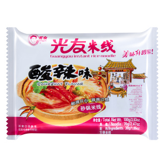 Instant Rice Noodle Hot  Sour Flavor 100g