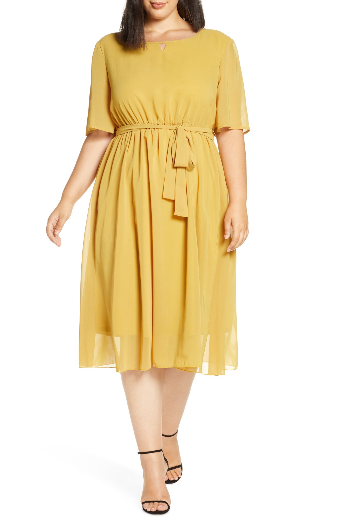 Chi Chi London Amanya Dress-Yellow Dress Size 16