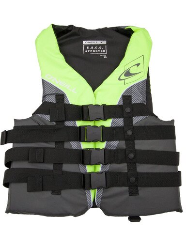 ONeill Mens Superlite USCG Life Vest XXXL Lime/Graphite/Smoke/White 4723