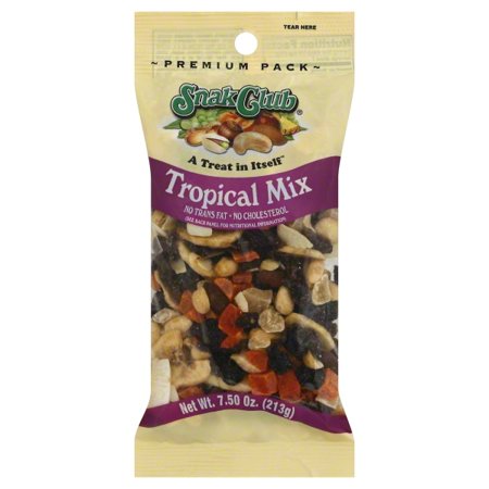 Snak Club Cholesterol-Free Tropical Trail Mix, 7.5 Oz.