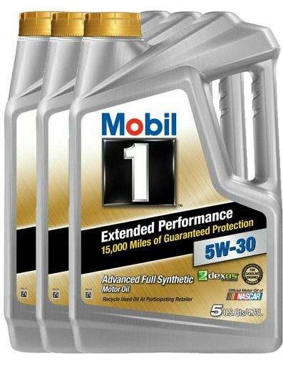 Pack of 3 Mobil 1 5W-30 Extended Performance Full Synthetic Motor Oil 5 Qt NEW