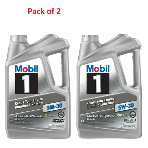 2 Pack Mobil 1 5W-30 Advanced Full Synthetic Motor Oil 5 Qt. Lubricant NEW FAST!