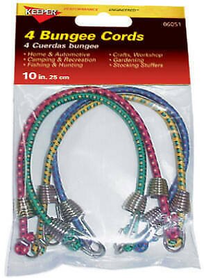 Mini Bungee Cord, 10-in, 4-Pk.