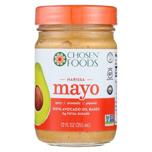 Chosen Foods Avocado Oil Mayo - Harissa - Case of 6 - 12 Oz