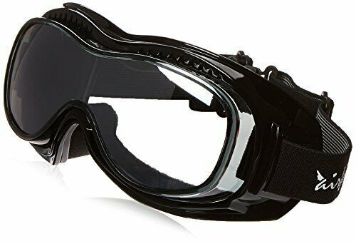 Airfoil Padded Fit Over Glasses Riding Goggles (Black Frame/Silver Smoke Lens)