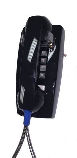 New Cortelco 255400ARC20M Wall Phone W/Armored Cord 2554-ARC-BK 048044003274