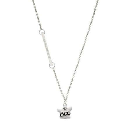 Delight Jewelry Silver-tone BOO Ghost - Silvertone Class of 2026 Delicate Bar Necklace  18.75