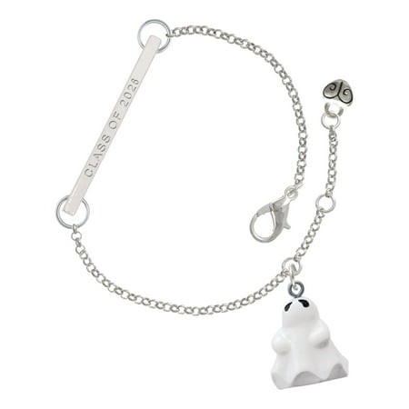 Delight Jewelry Resin Ghost - Silvertone Class of 2026 Delicate Bar Bracelet  8.5
