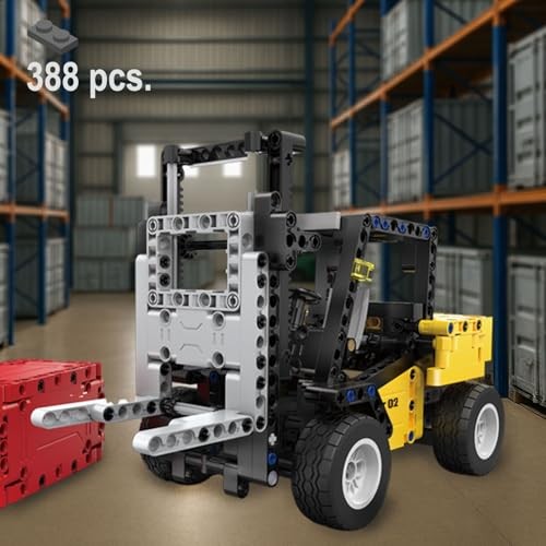 JAMARA 402885 CADA Brick Forklift - Construction Vehicles from 8 Years - Technical Toy for Children - Gift Idea for Children - Vehicle in Clamping Blo thumbnail