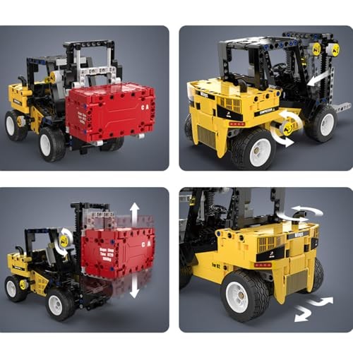 JAMARA 402885 CADA Brick Forklift - Construction Vehicles from 8 Years - Technical Toy for Children - Gift Idea for Children - Vehicle in Clamping Blo thumbnail