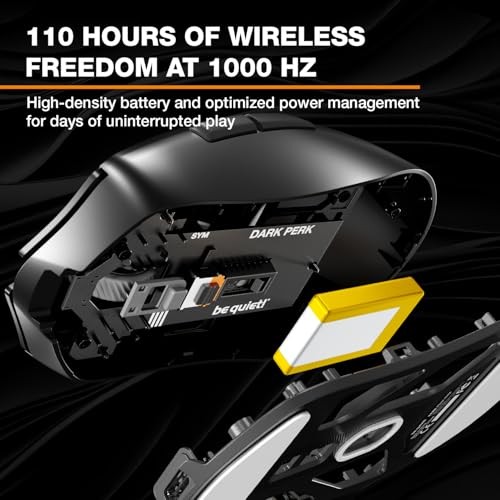 Be Quiet! Dark Perk | Sym Mouse Gaming Right-hand RF Wireless + USB Type-C Optical 32000 DPI thumbnail