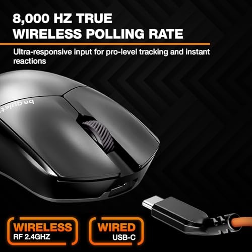 Be Quiet! Dark Perk | Sym Mouse Gaming Right-hand RF Wireless + USB Type-C Optical 32000 DPI thumbnail