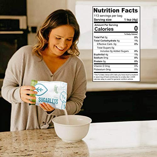Sweet Nature Sugarless Erythritol and Stevia Blend Sweetener 16 Ounce (1 LB) White (pack of 1) thumbnail