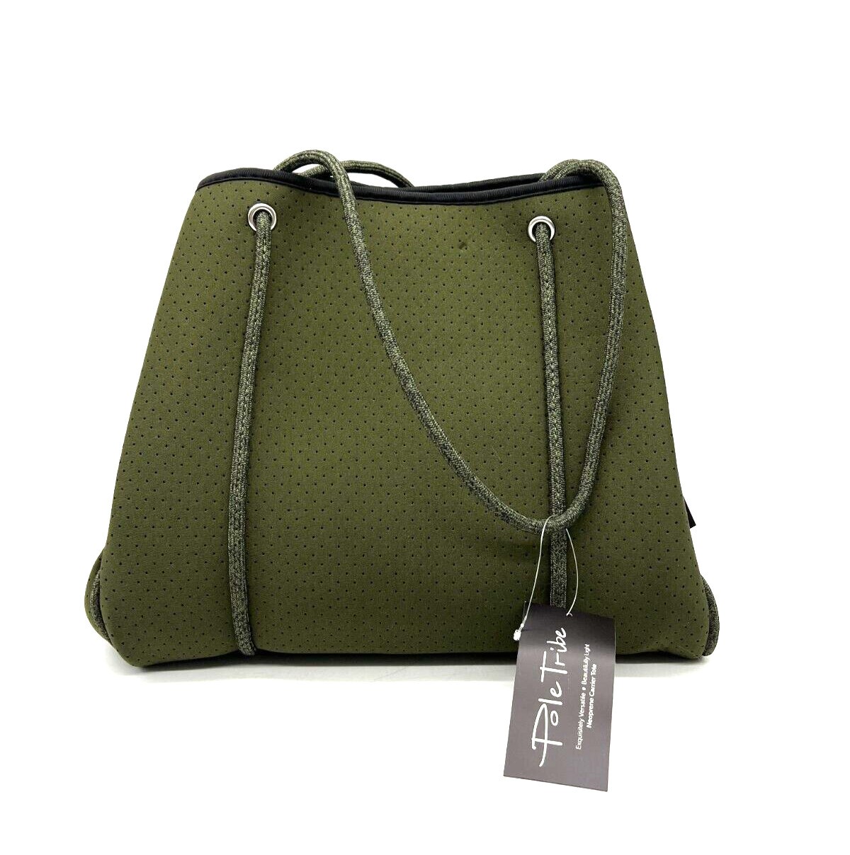 Pole Tribe Green camo Neoprene Tote   Wristlet Handbag Women's Lightweight Durable