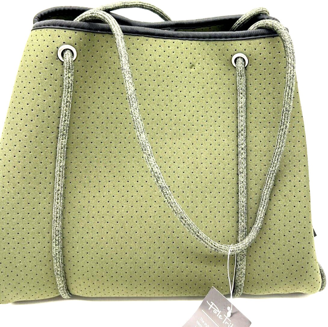 Pole Tribe Green camo Neoprene Tote   Wristlet Handbag Women's Lightweight Durable