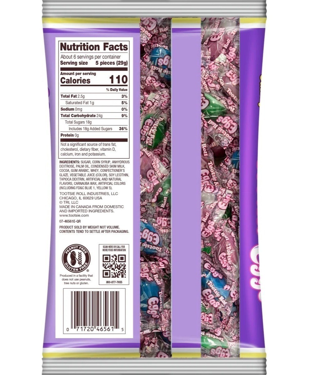 6.17oz/28ct Bag TOOTSIE Eggs Easter Candy Coated Chocolate Seasonal Variety Pack thumbnail